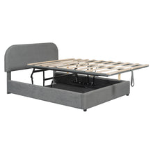 Load image into Gallery viewer, Upholstered Platform Bed With Hydraulic Storage System
