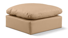 Load image into Gallery viewer, Indulge - Faux Leather Ottoman - Tan
