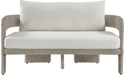 Sandbay - Olefin Water Resistant Fabric And Wicker Outdoor Patio Loveseat