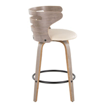 Load image into Gallery viewer, Cosini - Mid Century Modern Fixed Height Barstool With Swivel And Round Footrest (Set of 2)
