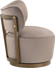 Load image into Gallery viewer, Elara - Velvet Upholstered Swivel Accent Chair - Taupe
