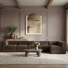 Load image into Gallery viewer, Rummi - Velvet Performance Fabric Upholstered 6 Piece Modular Sectional, L-Shaped (Right)
