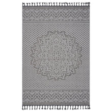 Load image into Gallery viewer, Guros - 4' X 6' Medallion Indoor / Outdoor Area Rug - Gray / White
