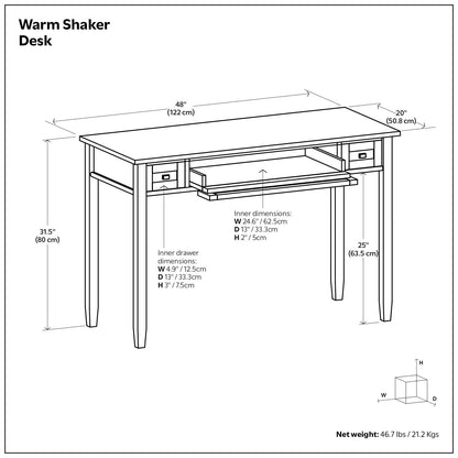 Warm Shaker - Desk - Tobacco Brown