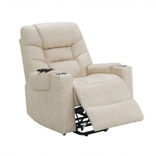 Load image into Gallery viewer, Nairi - Leather Aire Power Motion Recliner With Lift Heating Massage Function - Ivory
