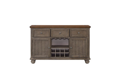 Will Dining - Server With Power Pack - Gray / Brown