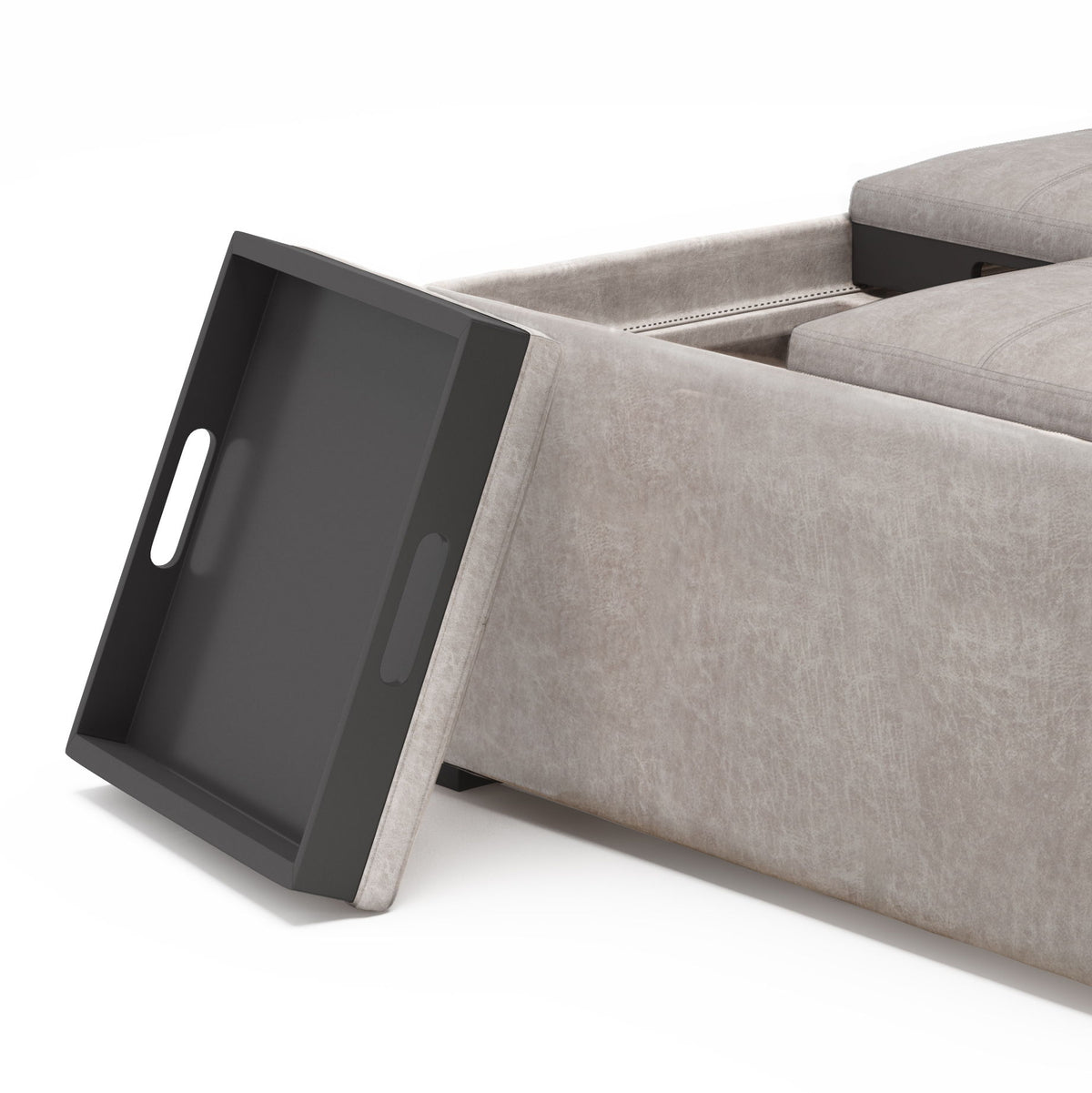 Avalon - Square Coffee Table, Storage Ottoman - Ego Home Furniture