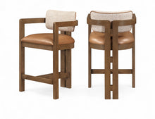 Load image into Gallery viewer, Ravina - Upholstered Counter Stool With Stained Brown Base
