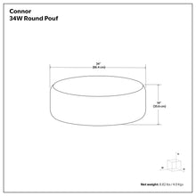 Load image into Gallery viewer, Connor - Handcrafted Round Pouf
