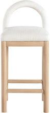 Load image into Gallery viewer, Conrad - Linen Counter Stool With Natural Legs
