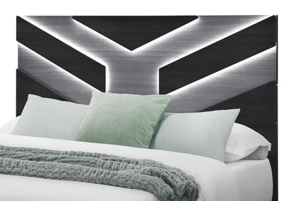 Optimus - King Bed With LED - Black