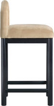 Load image into Gallery viewer, Conrad - Velvet Counter Stool With Black Legs
