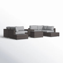 Load image into Gallery viewer, Wicker Sectional Seating Group With Cushions
