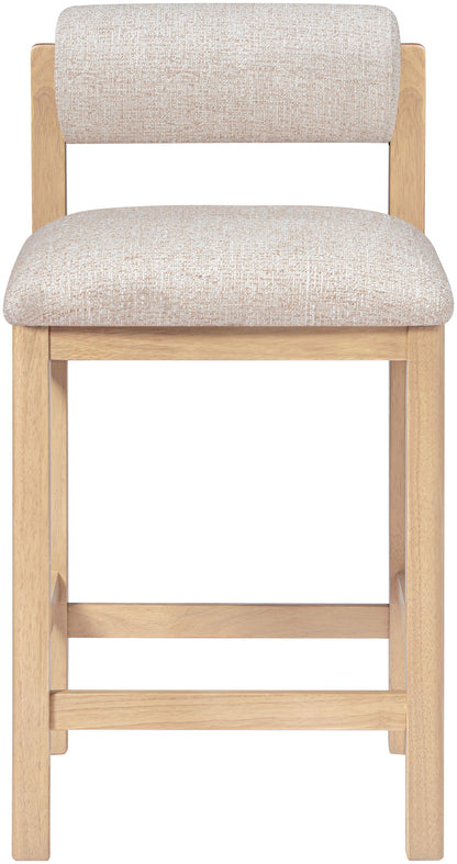 Roundhill - Fabric Counter Stool - Natural Frame