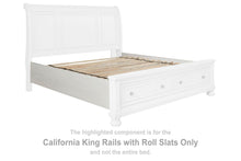 Load image into Gallery viewer, Robbinsdale - Cal King Rails with Roll Slats - Antique White
