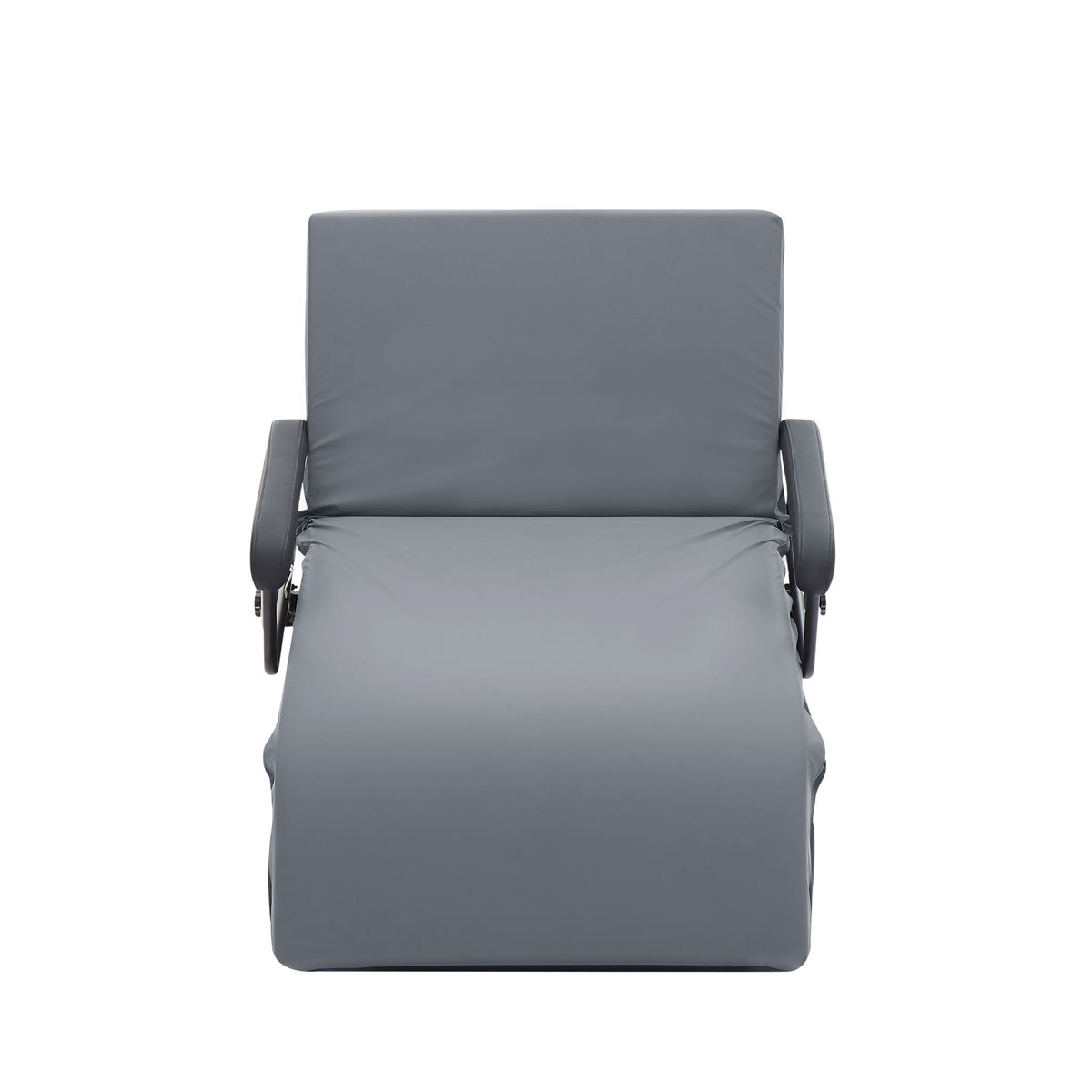 EZY Out II - Twin Hi-Lo Adjustable Bed With Mattress - Gray / Black