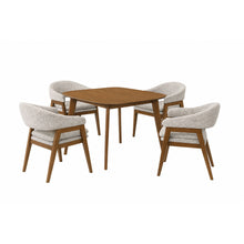 Load image into Gallery viewer, Miller - 5 Piece Set (39" Square Dining Table With 4 Arm Chairs) - Walnut / Gray
