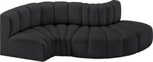Load image into Gallery viewer, Arc - Faux Leather 4 Piece L-Shaped Modular Sofa
