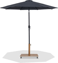 Load image into Gallery viewer, Fiji - Aluminum Patio Umbrella With Square Teak And Black Base
