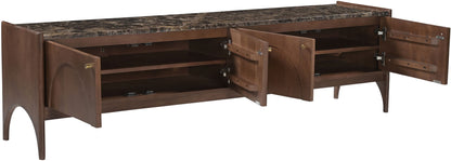 Veya - 71" Genuine Marble And Mango Wood Media Console