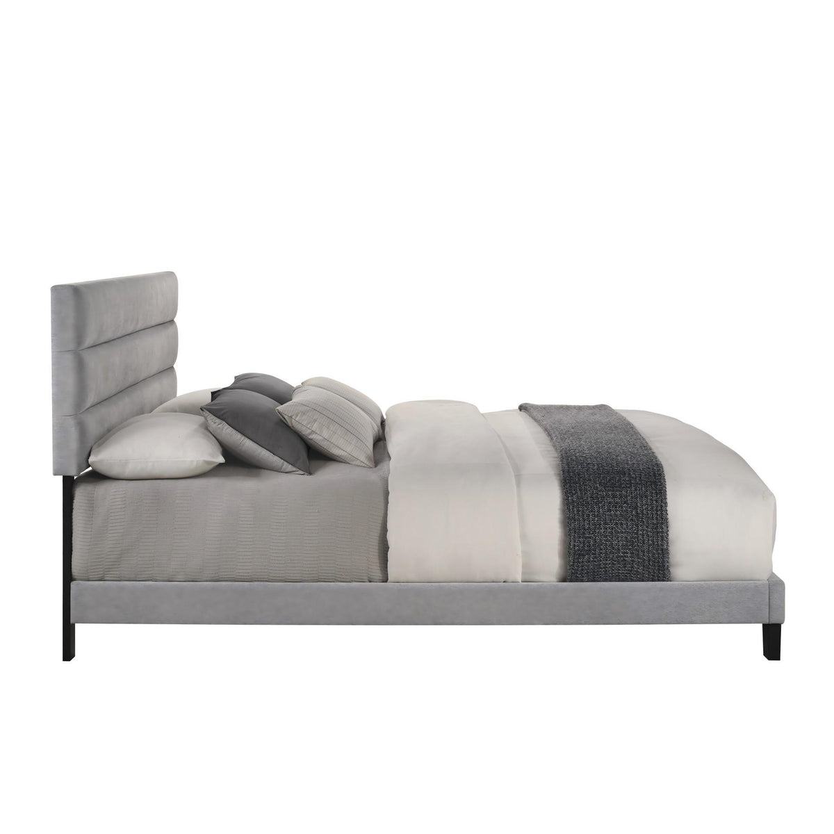 Asher - 6/0 Western King Headboard, Footboard, And Slats - Smoke - Ego Home Furniture