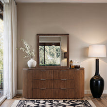 Load image into Gallery viewer, Astrid - Solid Wood And Oak Veneer Mirror
