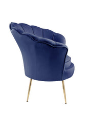 Load image into Gallery viewer, Angelina - Scalloped Back Barrel Accent Chair With Metal Legs

