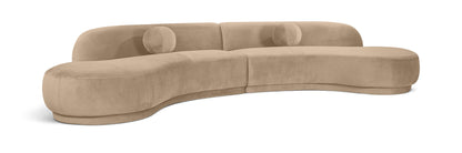 Avra - 146" Velvet Performance Fabric Upholstered Sectional