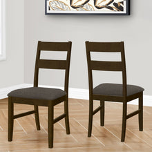 Load image into Gallery viewer, Dining Chair, Upholstered, Side, Dining Room, Transitional (Set of 2) - Brown
