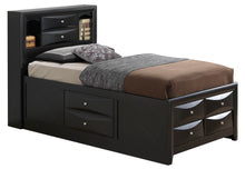 Load image into Gallery viewer, Modern Design Storage Bed With Bookcase Headboard
