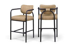 Load image into Gallery viewer, Serava - Faux Leather Upholstered Bar Stool - Tan
