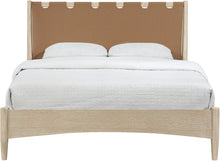 Load image into Gallery viewer, Santos - Vegan Leather Headboard And Wood Bed - Waxed Natural Frame
