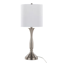 Load image into Gallery viewer, Sawyer - Contemporary Table Lamp (Set of 2) Built In USB Port - Nickel / White
