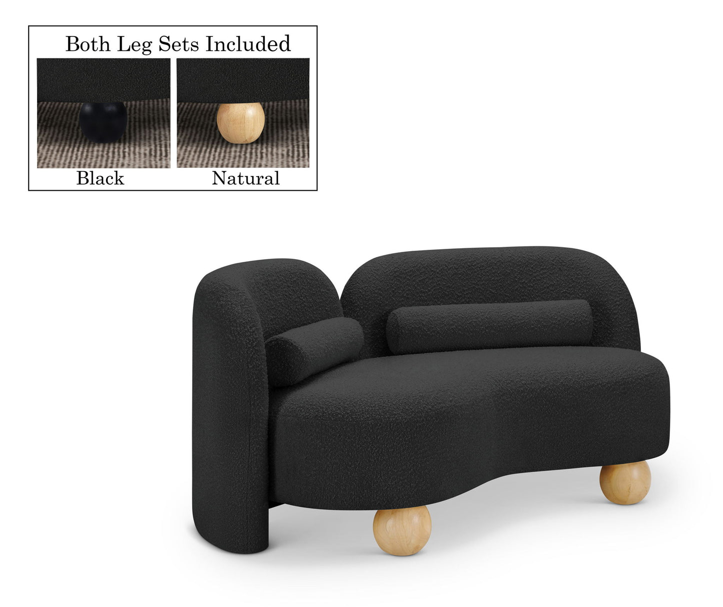 Daphne - Boucle Loveseat