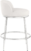 Load image into Gallery viewer, Ferro - Upholstered Counter Stool With Brushed Silver Base
