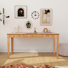 Load image into Gallery viewer, Dumont - Modern Farmhouse 1 Drawer Fluted Home Office Writing Desk - Natural Blonde

