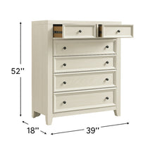 Load image into Gallery viewer, 6 Drawer Chest With Knobs And Smooth Slides
