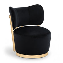 Load image into Gallery viewer, Elara - Velvet Upholstered Swivel Accent Chair - Stained Natural
