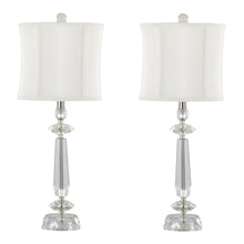 Load image into Gallery viewer, Karat - Contemporary Crystal Table Lamp (Set of 2) - Clear Crystal / Chrome / White Softback
