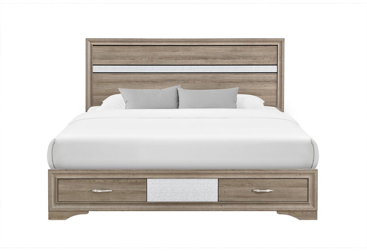 Seville - King Bed - Brown / Natural
