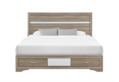 Seville - King Bed - Brown / Natural