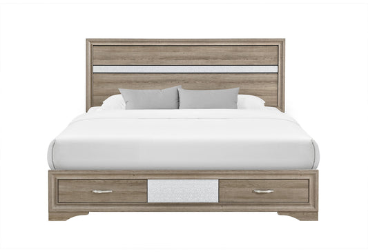 Seville - Queen Bed - Brown / Natural