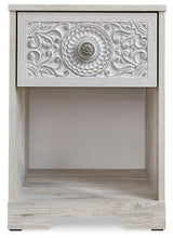 Load image into Gallery viewer, Paxberry - One Drawer Night Stand - Open Cubby - Whitewash
