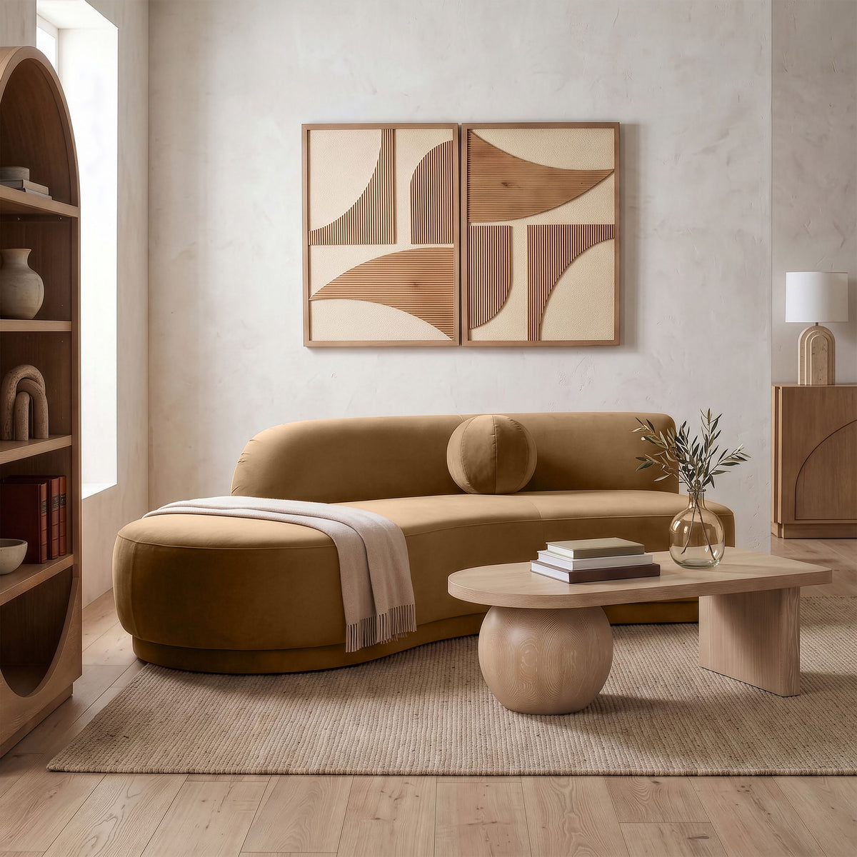 Avra - 86" Velvet Performance Fabric Upholstered Sofa