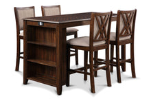 Load image into Gallery viewer, Amy - 60" Counter Table &amp; Chairs With Storage
