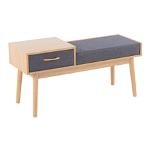 Load image into Gallery viewer, Telephone Contemporary Bench With Pull Out Drawer
