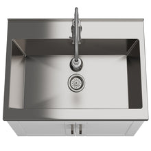 Load image into Gallery viewer, Hennessy - Deluxe Laundry Cabinet With Faucet And Stainless Steel Sink
