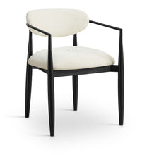 Load image into Gallery viewer, Riccio - Fabric Dining Arm Chair (Set of 2) - Black Frame
