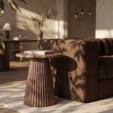 Load image into Gallery viewer, Cindra - Genuine Marble Top And Iron Base Table
