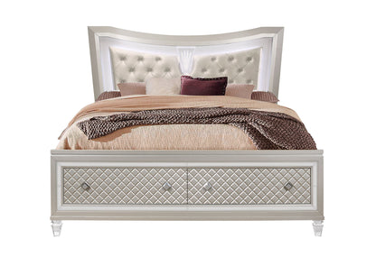 Paris - Queen Bed Drawers - Champagne